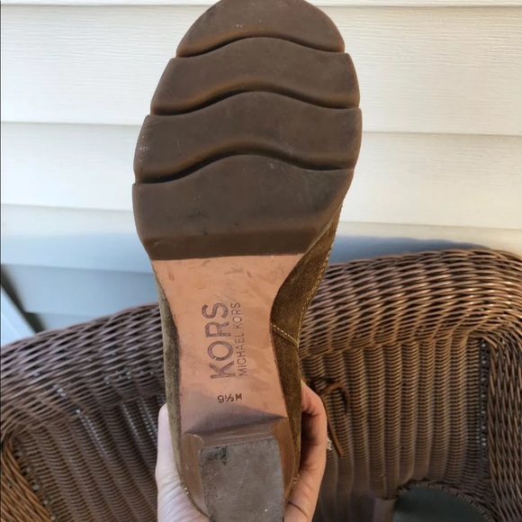 MK suede eyelet hook loop knee high platform RARE - Picture 4 of 16